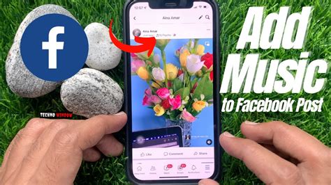 how to add music on facebook post